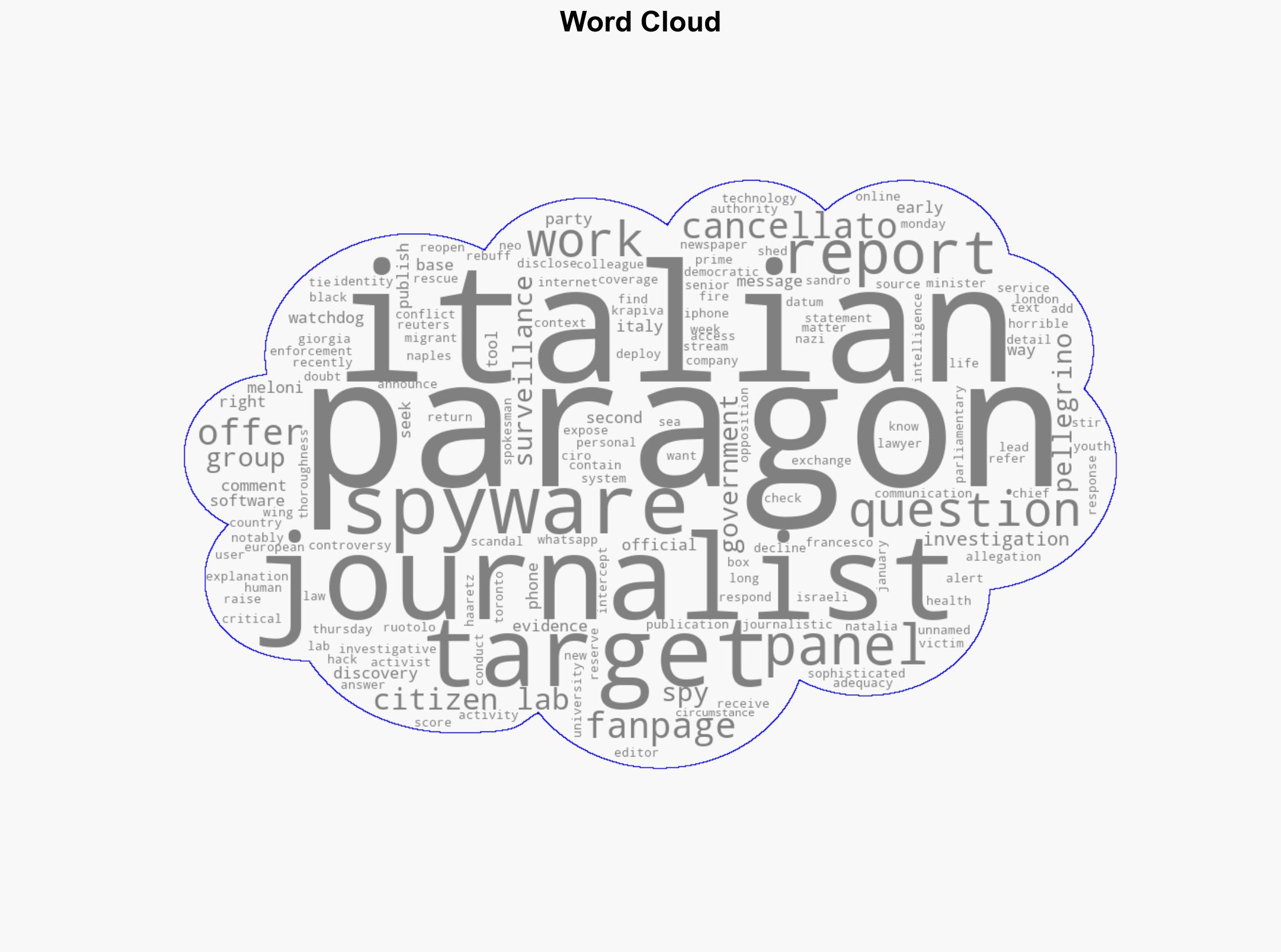 Second Italian journalist targeted with Paragon spyware watchdog group says - CNA - Image 1