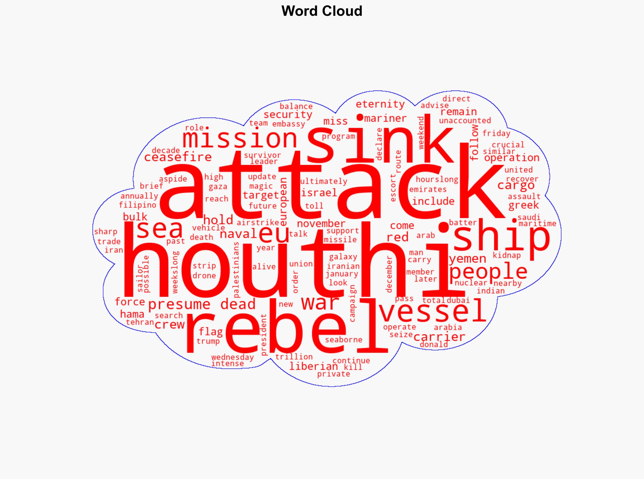 At least 4 presumed dead 11 missing after Houthi rebels sink ship in Red Sea EU naval mission says - ABC News - Image 1