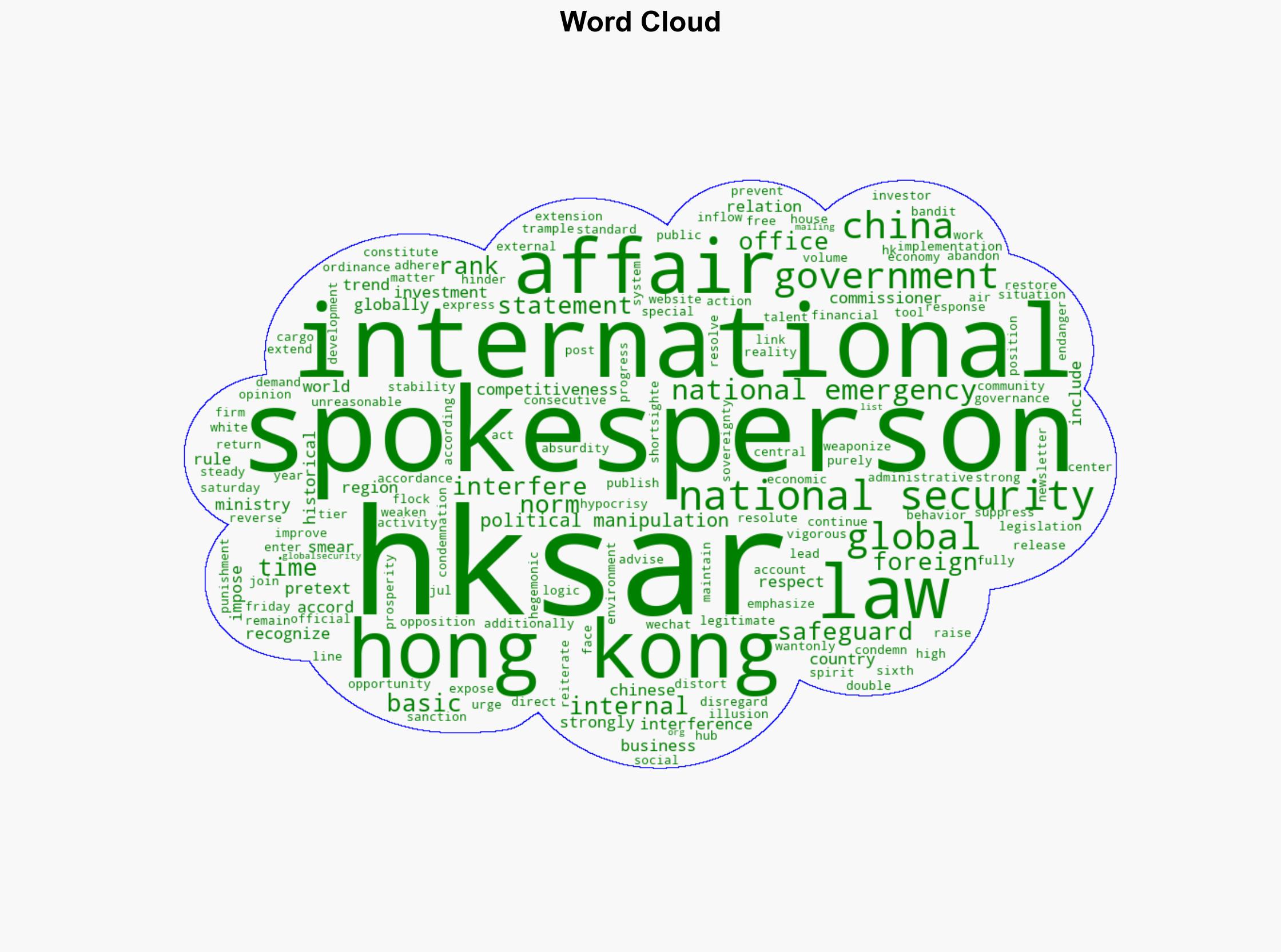 Commissioner's Office of Chinese Foreign Ministry in HKSAR urges US to stop political manipulations of smearing HK under pretext of 'national emergency' - Globalsecurity.org - Image 1