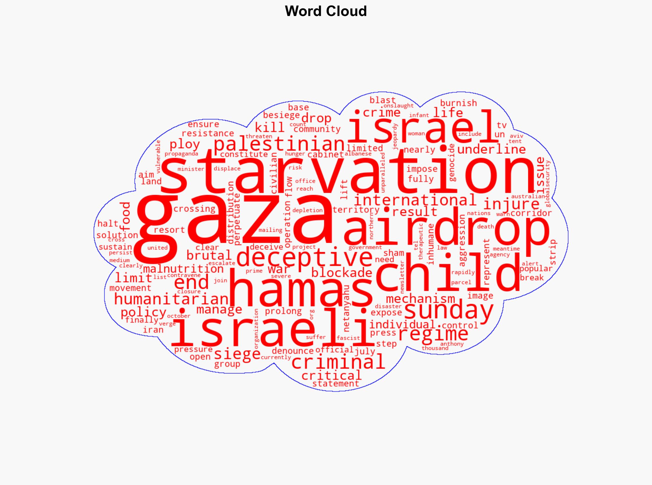 Hamas blasts Israel's limited aid drops as deceptive ploy prolonging Gaza starvation - Globalsecurity.org - Image 1