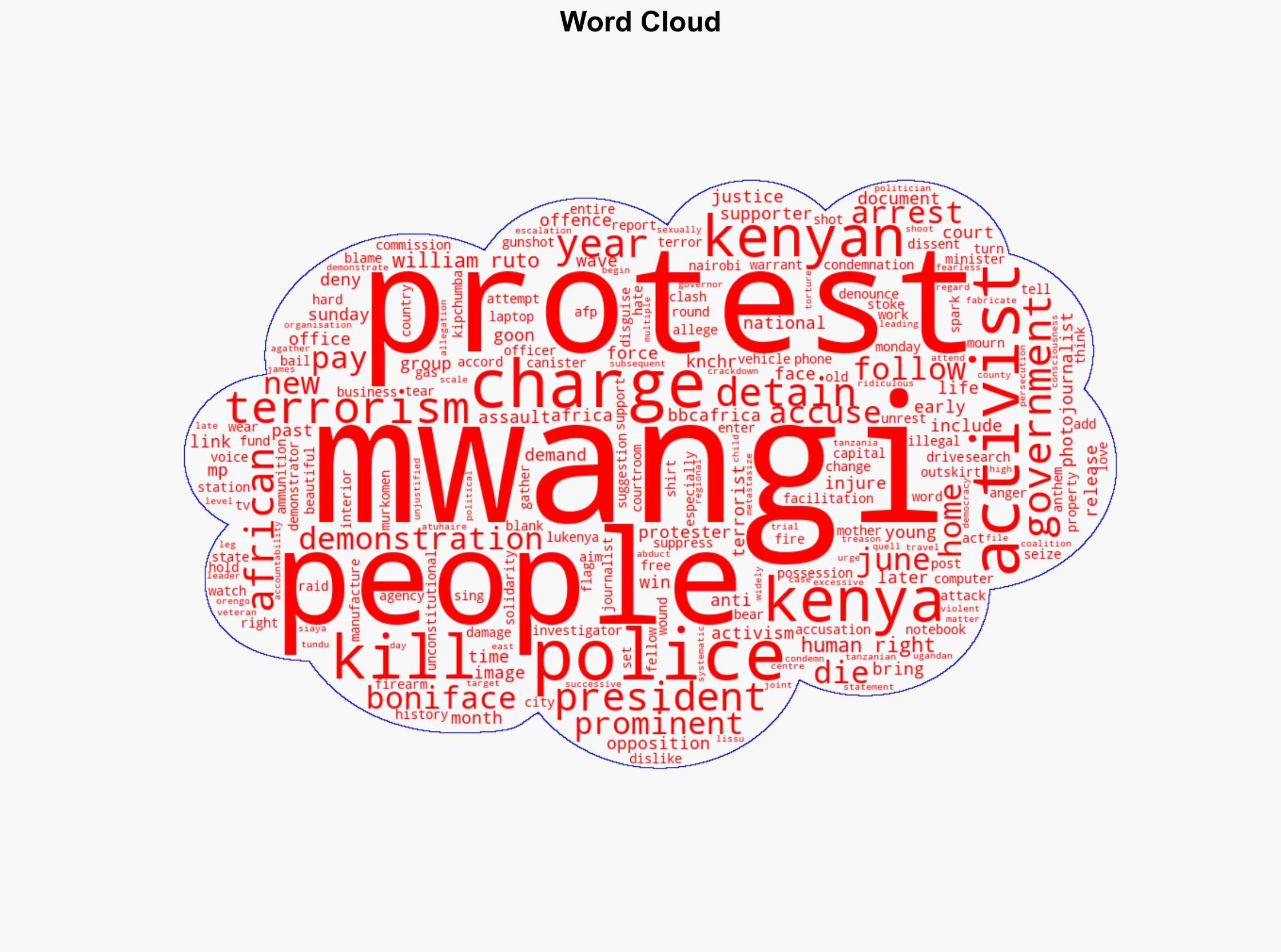 High-profile Kenyan activist faces terror charges over anti-government protests - BBC News - Image 1