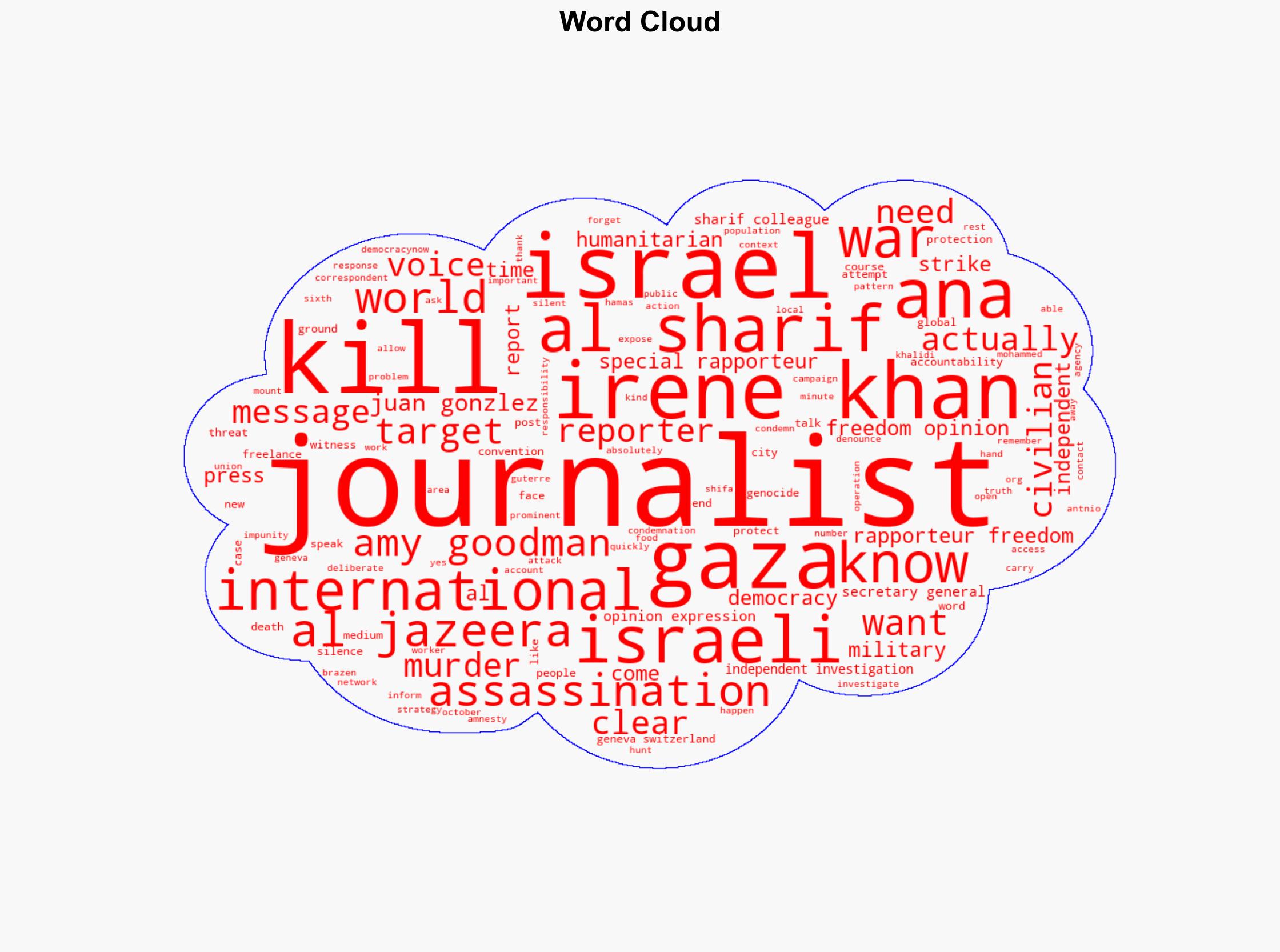 Israel Has Deliberate Strategy of Killing Palestinian Journalists Like Anas al-Sharif UN Expert - Democracy Now! - Image 1