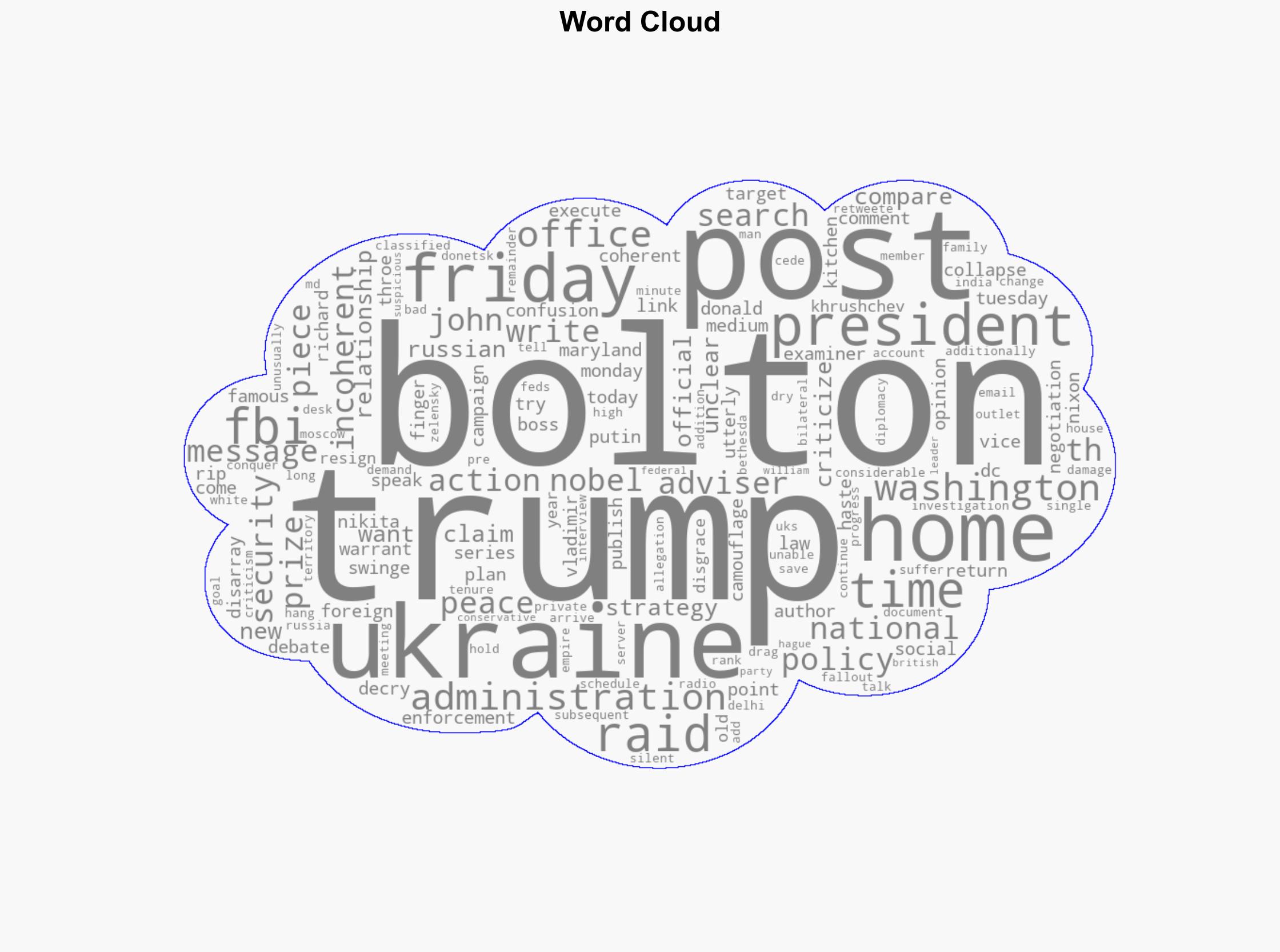 John Bolton rips Trumps incoherent Ukraine plan in first comments since returning to home raided by FBI - New York Post - Image 1