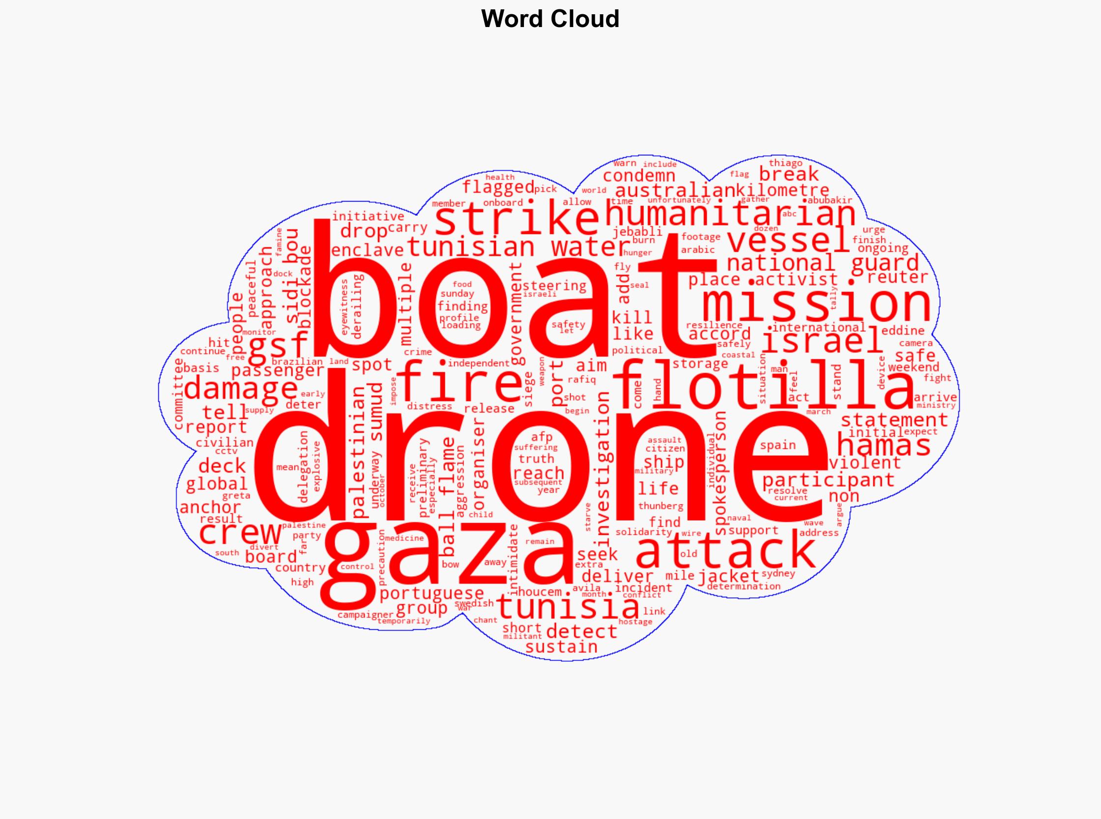 Flotilla for Gaza says boat struck by drone in Tunisian waters - ABC News (AU) - Image 1
