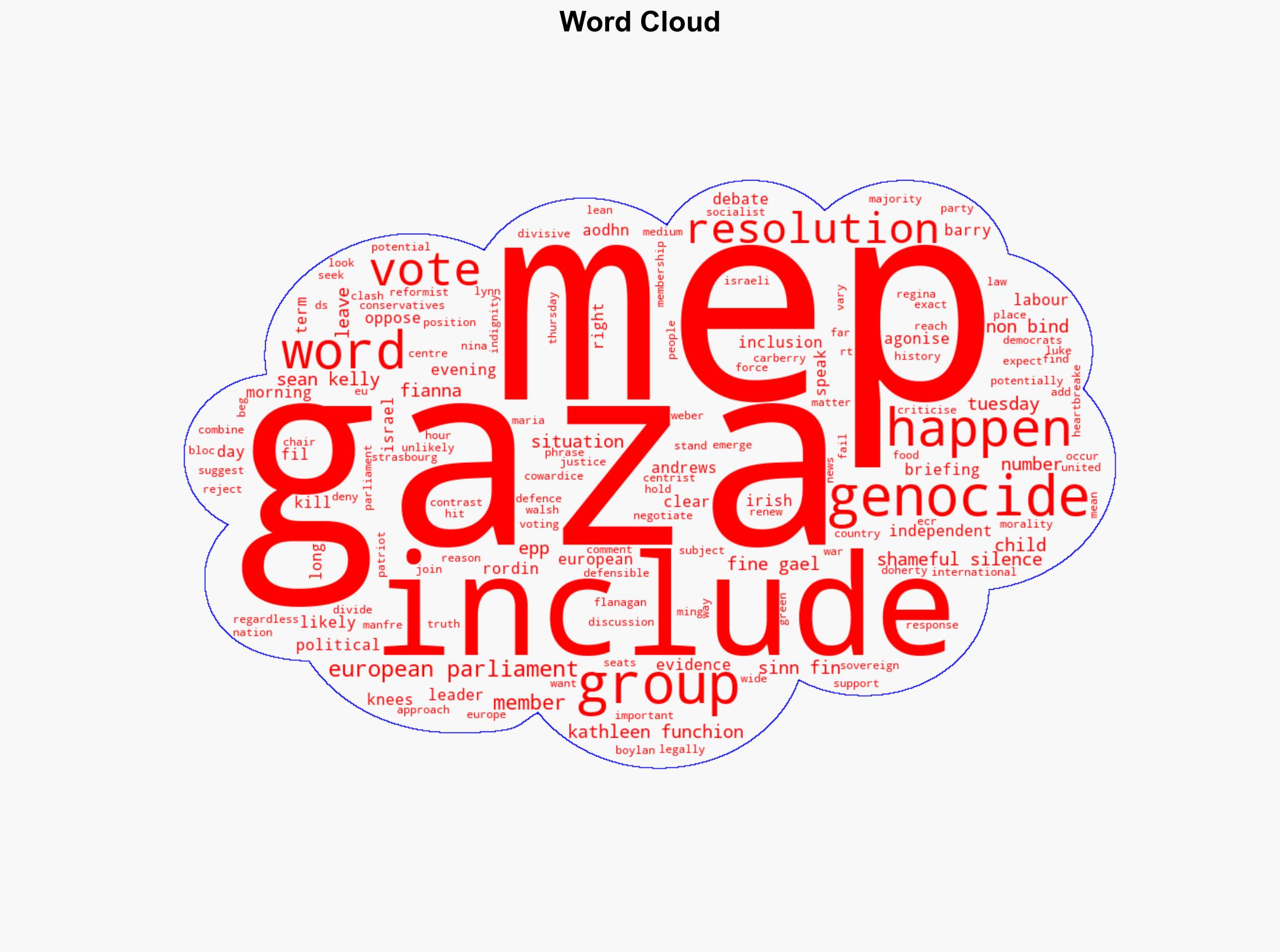 MEPs divided over use of 'genocide' in Gaza vote - RTE - Image 1