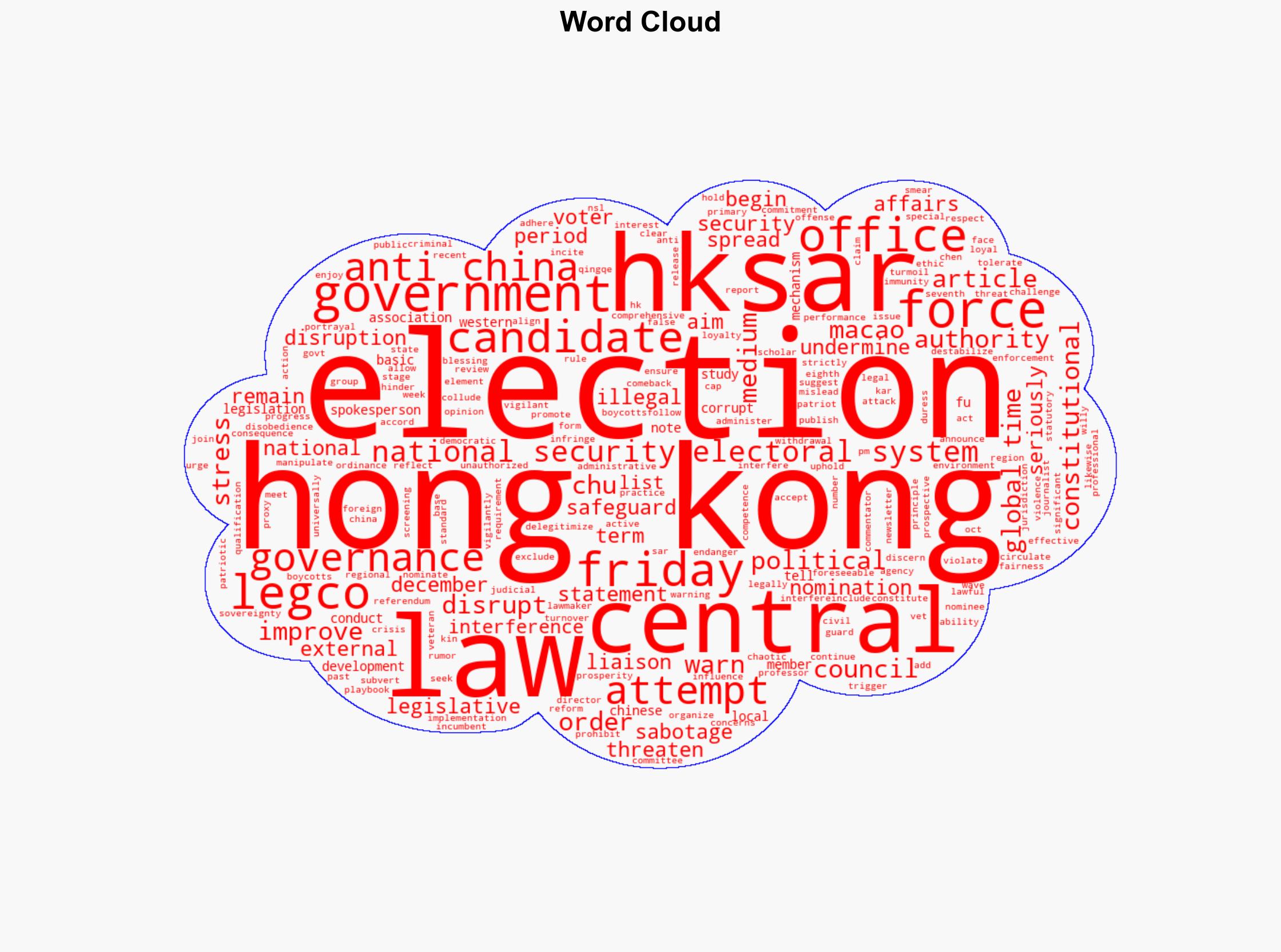Central govt authorities warn against disruption sabotage as HK LegCo elections nomination period begins - Globalsecurity.org - Image 1