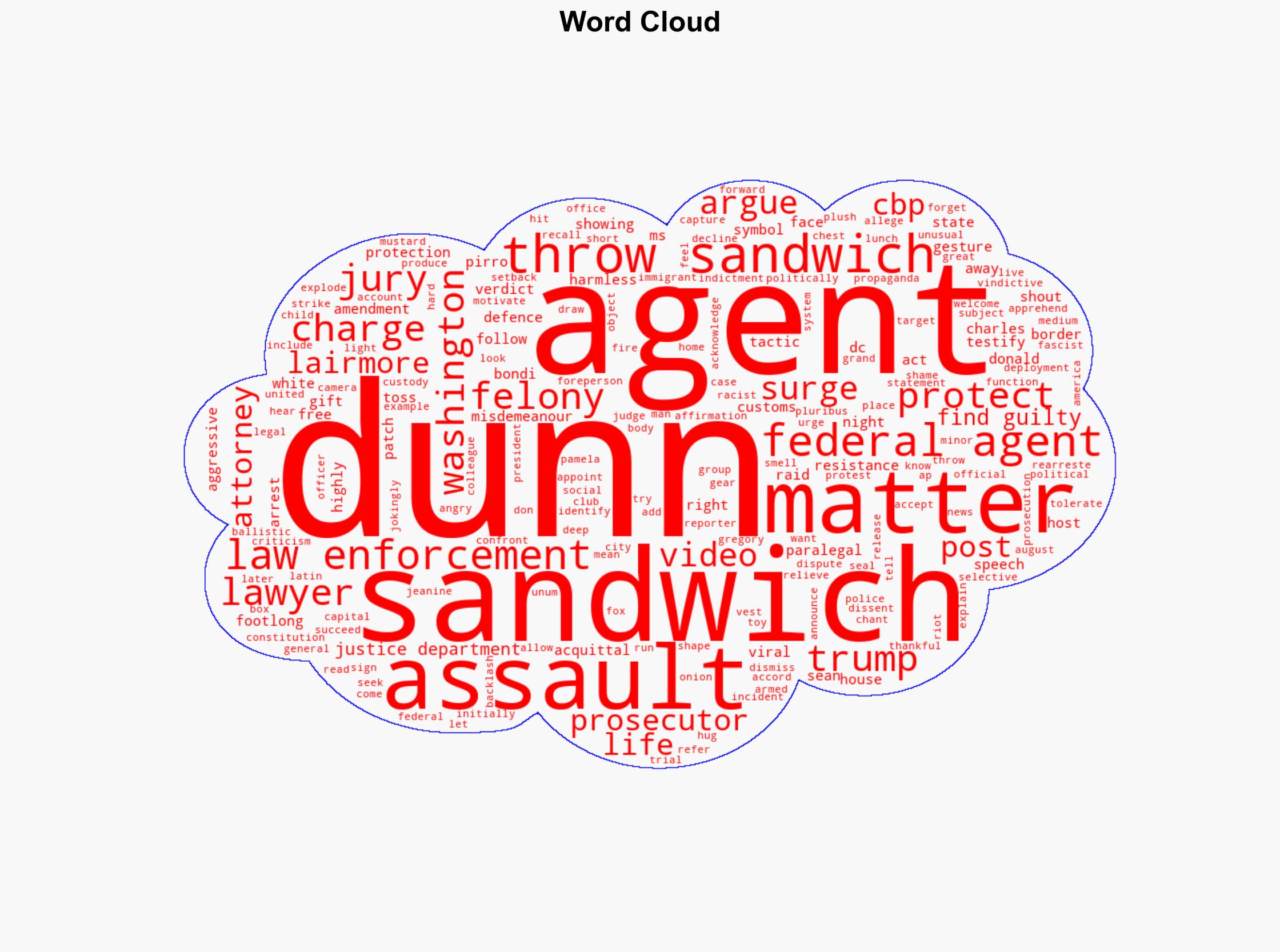 Man who threw sandwich at federal agent found not guilty of assault - ABC News (AU) - Image 1