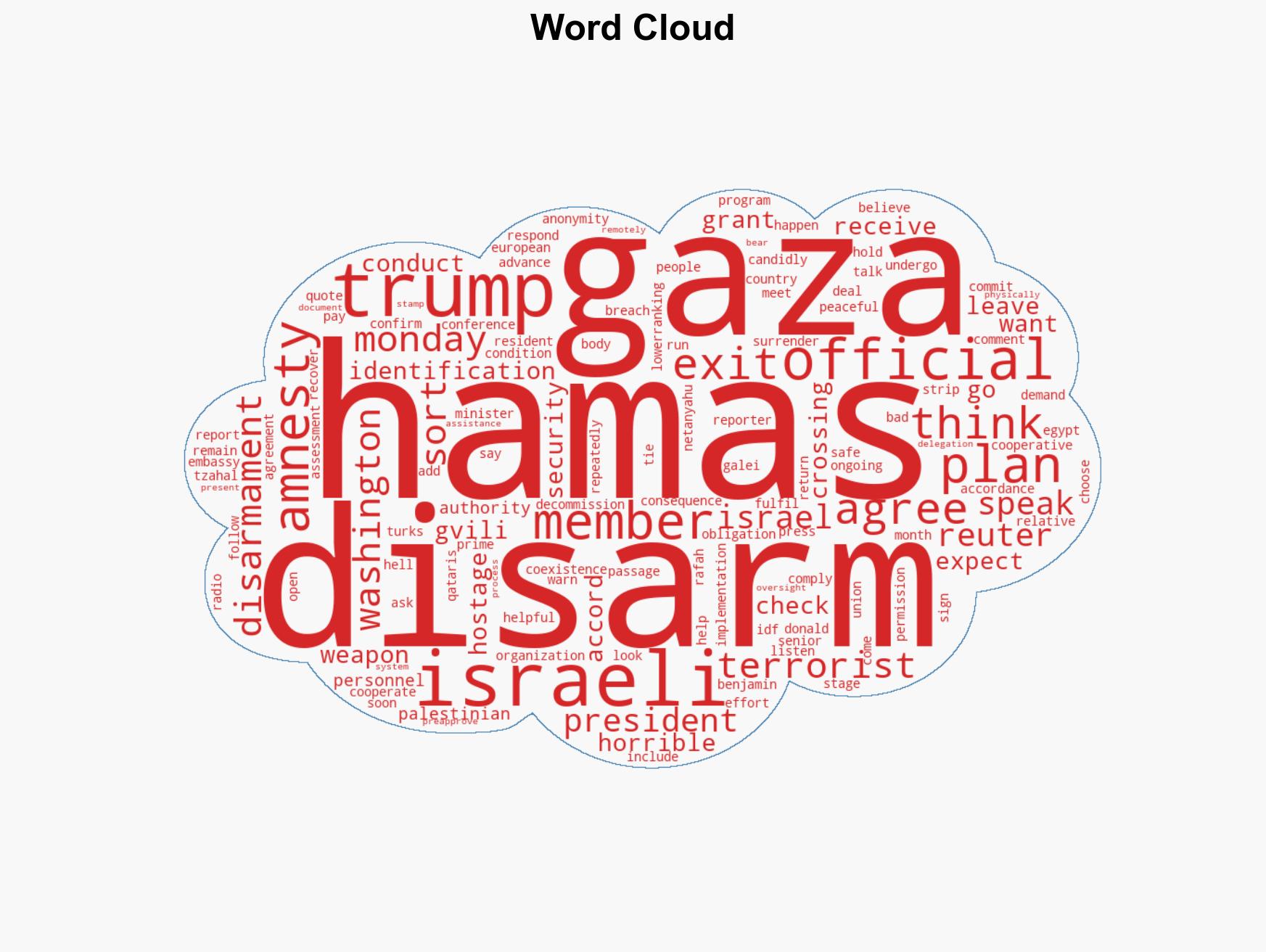 US official links Hamas disarmament to amnesty - Image 1